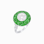 Load image into Gallery viewer, Art Deco Style Geometric Engagement Ring with Diamond - Shahin Jewelry
