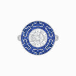 Load image into Gallery viewer, Art Deco Style Geometric Engagement Ring with Diamond - Shahin Jewelry
