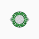Load image into Gallery viewer, Art Deco Style Geometric Engagement Ring with Illusion Diamond - Shahin Jewelry
