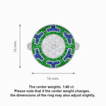 Load image into Gallery viewer, Art Deco Style Geometric Engagement Ring with Illusion Diamond - Shahin Jewelry
