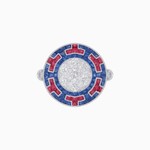 Load image into Gallery viewer, Art Deco Style Geometric Engagement Ring with Illusion Diamond - Shahin Jewelry
