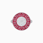 Load image into Gallery viewer, Art Deco Style Geometric Engagement Ring with Illusion Diamond - Shahin Jewelry
