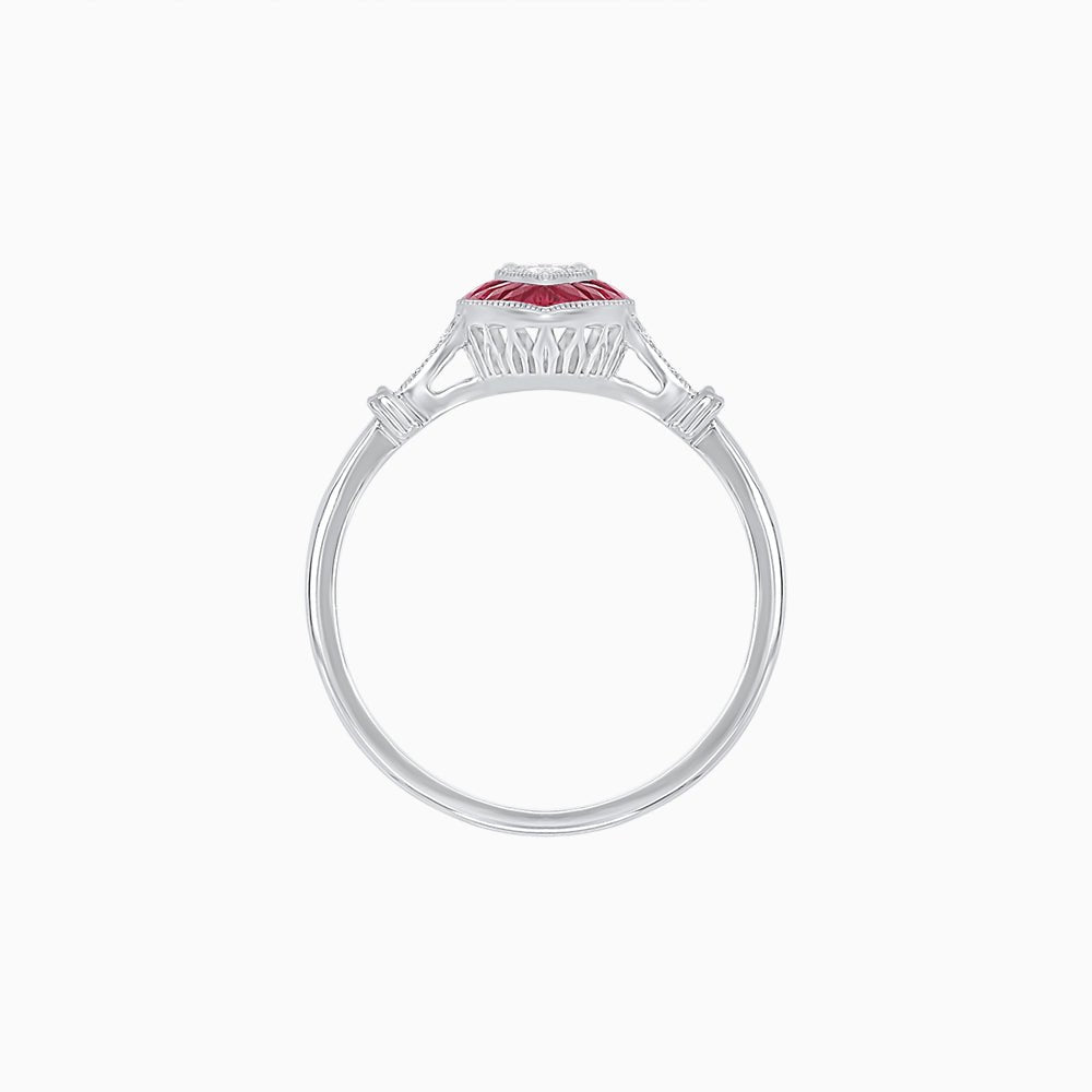 Art Deco Style Illusion Marquise Diamond Ring - Shahin Jewelry