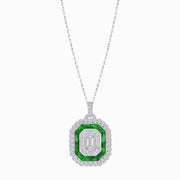 Art Deco Style Illusion Pendant - Shahin Jewelry