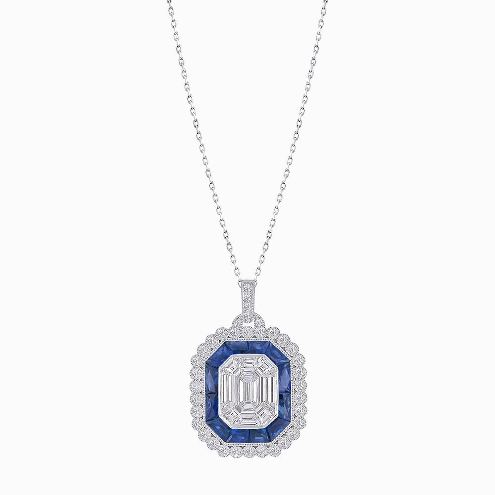 Art Deco Style Illusion Pendant - Shahin Jewelry