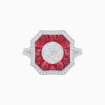 Load image into Gallery viewer, Art Deco Style Illusion Setting Diamond Ring - Shahin Jewelry
