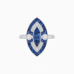 Load image into Gallery viewer, Art Deco Style Marquise Calibrated Ring - Shahin Jewelry
