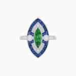 Load image into Gallery viewer, Art Deco Style Marquise Calibrated Ring - Shahin Jewelry
