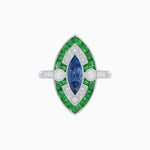 Load image into Gallery viewer, Art Deco Style Marquise Calibrated Ring - Shahin Jewelry
