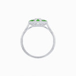 Load image into Gallery viewer, Art Deco Style Marquise Center Clover Ring with Diamond - Shahin Jewelry
