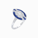 Load image into Gallery viewer, Art Deco Style Marquise Center Clover Ring with Diamond - Shahin Jewelry
