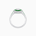 Load image into Gallery viewer, Art Deco Style Marquise Cut Ring with Double Halo Featuring Gemstone and Diamond Halo - Shahin Jewelry