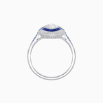Load image into Gallery viewer, Art Deco Style Marquise Cut Ring with Double Halo Featuring Gemstone and Diamond Halo - Shahin Jewelry