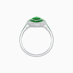 Load image into Gallery viewer, Art Deco Style Marquise Cut Ring with Double Halo Featuring Gemstone and Diamond Halo - Shahin Jewelry