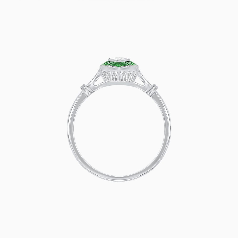 Art Deco Style Marquise Diamond Ring - Shahin Jewelry