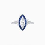 Load image into Gallery viewer, Art Deco Style Marquise Diamond Ring - Shahin Jewelry
