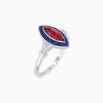 Load image into Gallery viewer, Art Deco Style Marquise Gemstone Ring - Shahin Jewelry
