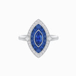 Load image into Gallery viewer, Art Deco Style Marquise Shape Gemstone Ring - Shahin Jewelry
