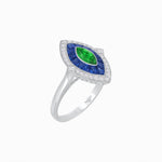 Load image into Gallery viewer, Art Deco Style Marquise Shape Gemstone Ring - Shahin Jewelry
