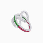 Load image into Gallery viewer, Art Deco Style Multi ColorFlip Ring with Diamond - Shahin Jewelry
