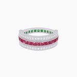 Load image into Gallery viewer, Art Deco Style Multi ColorFlip Ring with Diamond - Shahin Jewelry
