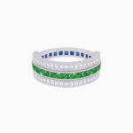 Load image into Gallery viewer, Art Deco Style Multi ColorFlip Ring with Diamond - Shahin Jewelry
