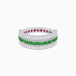 Load image into Gallery viewer, Art Deco Style Multi ColorFlip Ring with Diamond - Shahin Jewelry
