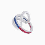 Load image into Gallery viewer, Art Deco Style Multi ColorFlip Ring with Diamond - Shahin Jewelry
