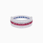 Load image into Gallery viewer, Art Deco Style Multi ColorFlip Ring with Diamond - Shahin Jewelry
