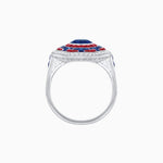 Load image into Gallery viewer, Art Deco Style Octagonal Ring with Geometric Design and Customizable Center Stone - Shahin Jewelry