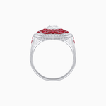 Load image into Gallery viewer, Art Deco Style Octagonal Ring with Geometric Design and Customizable Center Stone - Shahin Jewelry