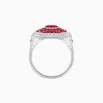 Load image into Gallery viewer, Art Deco Style Octagonal Ring with Geometric Design and Customizable Center Stone - Shahin Jewelry