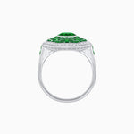 Load image into Gallery viewer, Art Deco Style Octagonal Ring with Geometric Design and Customizable Center Stone - Shahin Jewelry