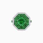Load image into Gallery viewer, Art Deco Style Octagonal Ring with Geometric Design and Customizable Center Stone - Shahin Jewelry
