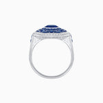Load image into Gallery viewer, Art Deco Style Octagonal Ring with Geometric Design and Customizable Center Stone - Shahin Jewelry
