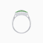 Load image into Gallery viewer, Art Deco Style Oval Cut Ring with Customizable French - Cut Gemstone Accents - Shahin Jewelry
