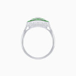 Load image into Gallery viewer, Art Deco Style Oval Cut Ring with Customizable French - Cut Gemstone Accents - Shahin Jewelry
