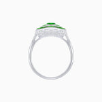 Load image into Gallery viewer, Art Deco Style Oval Cut Ring with Customizable French - Cut Gemstone Accents - Shahin Jewelry
