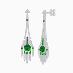 Load image into Gallery viewer, Art Deco Style Sapphire Dangle Earrings - Shahin Jewelry