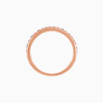 Load image into Gallery viewer, Art Deco Style Square - cut Spinel and Baguette Onyx Channel - Set Half Band in 14K Rose Gold - Shahin Jewelry
