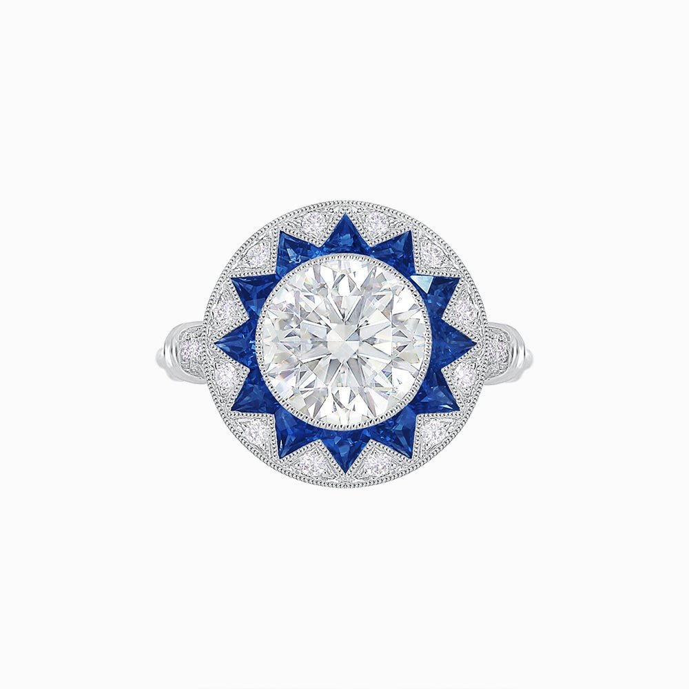 Art Deco Style Star Design Ring - Shahin Jewelry