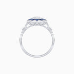 Load image into Gallery viewer, Art Deco Style Star Design Ring Oval Cut Diamond - Shahin Jewelry
