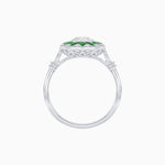 Load image into Gallery viewer, Art Deco Style Star Design Ring Oval Cut Diamond - Shahin Jewelry
