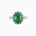 Load image into Gallery viewer, Art Deco Style Star Design Ring Oval Cut Gemstone - Shahin Jewelry
