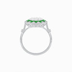 Load image into Gallery viewer, Art Deco Style Star Design Ring with Diamonds and Gemstone - Shahin Jewelry
