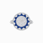 Load image into Gallery viewer, Art Deco Style Star Design Ring With Illusion Setting - Shahin Jewelry
