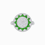 Load image into Gallery viewer, Art Deco Style Star Design Ring With Illusion Setting - Shahin Jewelry
