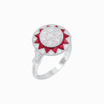 Load image into Gallery viewer, Art Deco Style Star Design Ring With Illusion Setting - Shahin Jewelry
