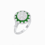 Load image into Gallery viewer, Art Deco Style Star Design Ring With Illusion Setting - Shahin Jewelry
