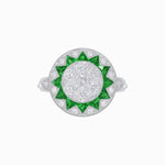 Load image into Gallery viewer, Art Deco Style Star Design Ring With Illusion Setting - Shahin Jewelry
